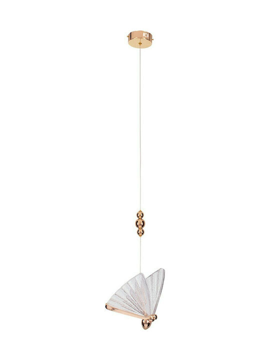 GloboStar Butterfly Hängelampe Rose Gold 20x17x24cm.