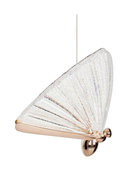 GloboStar Butterfly Hängelampe Rose Gold 20x17x24cm.