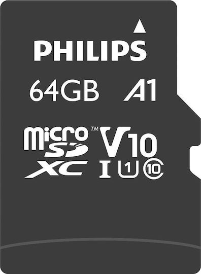 Philips Microsdxc 64gb Class 10 U1 Uhsi microSDXC 64GB U1 UHS-I με αντάπτορα