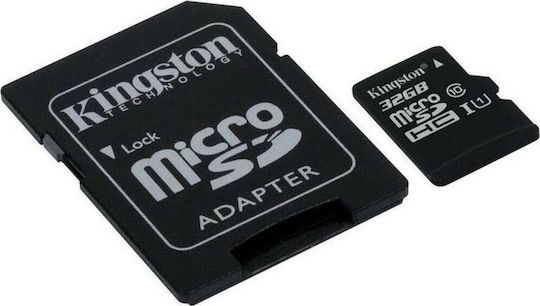 Kingston Canvas Select Plus microSDHC 32GB U1 V10 A1 UHS-I 100MB/s με αντάπτορα