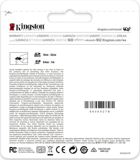 Kingston Canvas Select Plus SDXC 512GB U3 V30 UHS-I 100MB/s