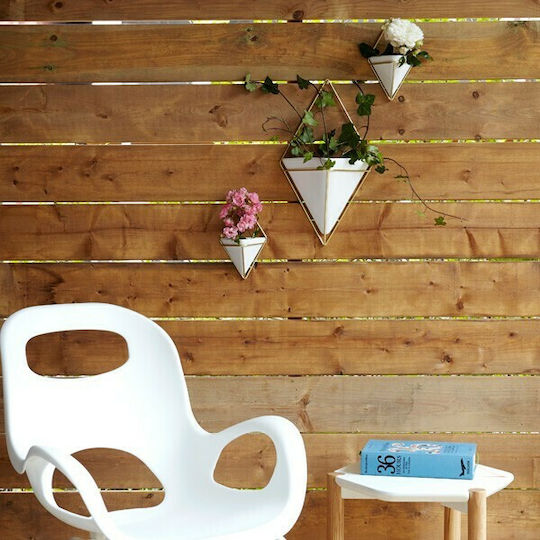 Umbra 3D Hanging Wall Decor White Made of Ceramic Material 22x9.5x39cm