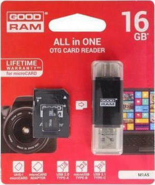 GoodRAM M1A4 microSDHC 16GB U1 UHS-I 100MB/s Cu USB Reader