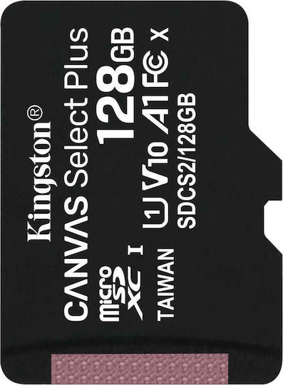 Kingston Canvas Select Plus microSDXC 128GB Class 10 U1 V10 A1 UHS-I