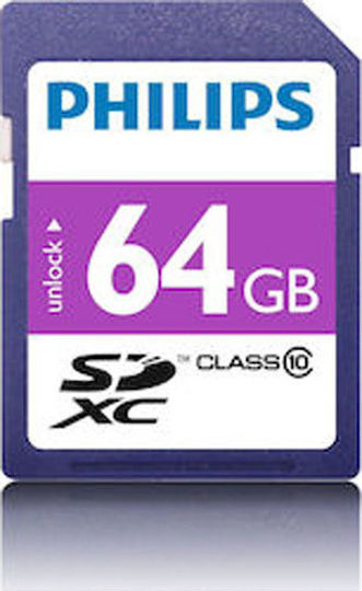 Philips SDXC 64GB U1 UHS-I 80MB/s με αντάπτορα