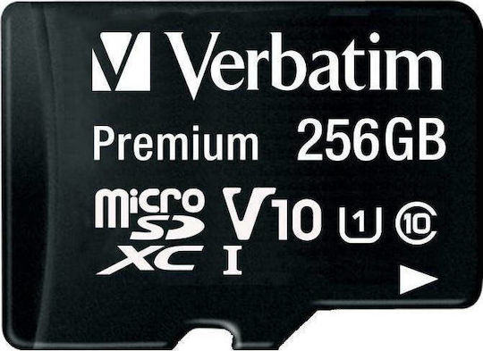 Verbatim Premium MicroSDXC 256GB U1 UHS-I 90MB/s With Adapter