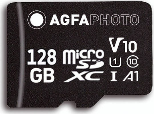 AgfaPhoto microSDXC 128GB U3 V10 Hohe Geschwindigkeit mit Adapter