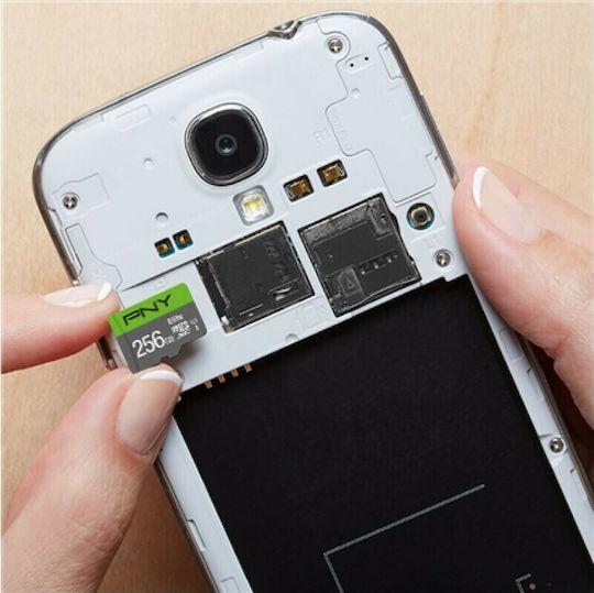 PNY Elite microSDXC 256GB U1 UHS-I με αντάπτορα