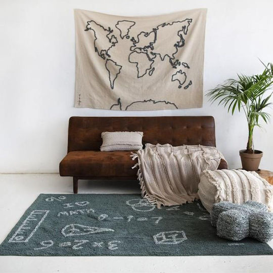 Lorena Canals Decorative Tapestry HANG-MAP Handmade Ecru Made of Fabric 160x120cm