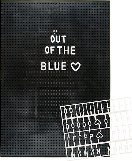 Out of the Blue Wanddekoration Schwarzes Brett Aus Kunststoff 22x3,5x30cm