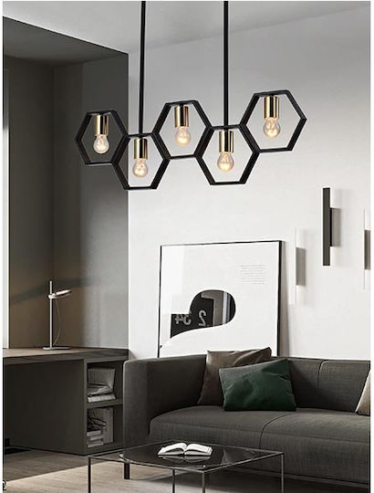 Hatzipantos Stores Pendant Light Black with Socket E27 50x26cm