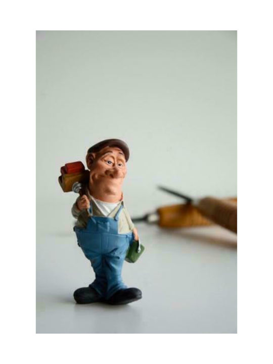 SP Souliotis Decorative Statuette Made of Plastic Builder 5x4x9cm