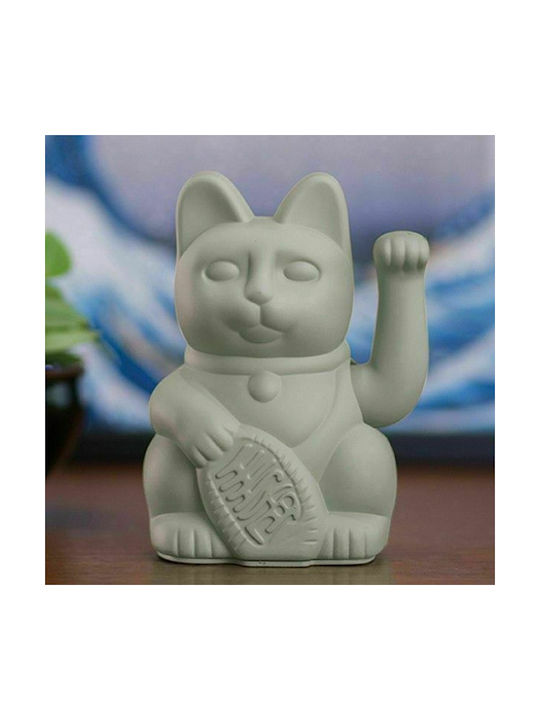 Donkey Decorative Cat Plastic Lucky Cat Maneki in Grey 10.5x8.5x15cm 1pcs