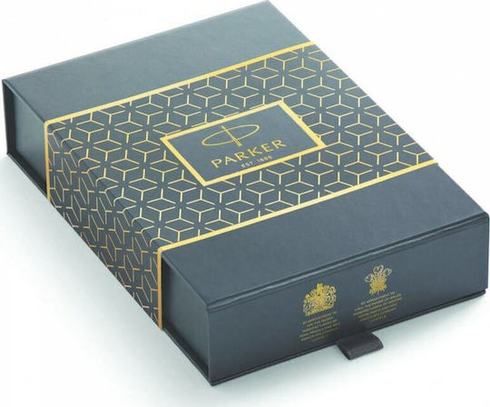 Parker I.M Σετ Στυλό Rollerball Medium με Πένα Medium από Ατσάλι Ασημί σε Θήκη (σε Χάρτινη Κασετίνα)
