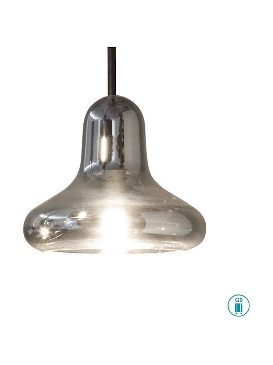 Ideal Lux Lido-1 SP1 Κρεμαστό Φωτιστικό Γκρι με Ντουί G9 17x20εκ.