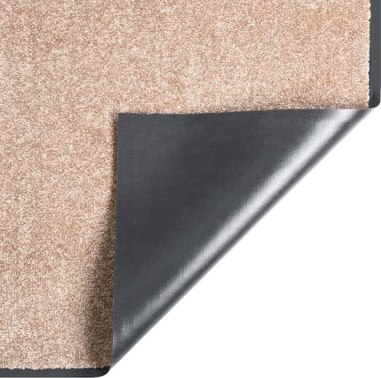 vidaXL Entrance Mat Carpet with Anti-slip Backing Beige 80x120cm