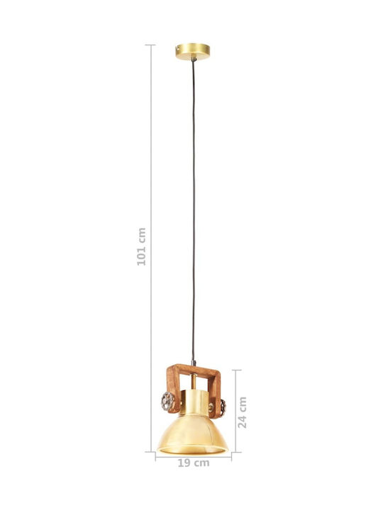 vidaXL Lustră Bronz cu Dulie E27 101x24cm.