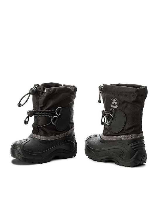 Kamik Southpole 4 Kids Snow Boots with Lace Black