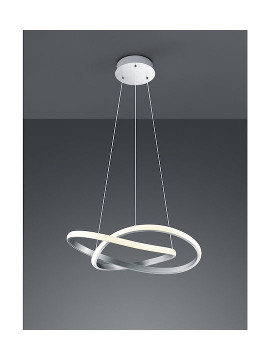 Trio Lighting Course Adjustable Pendant Light Silver 60cm