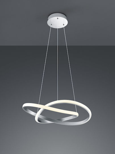 Trio Lighting Course Verstellbar Hängelampe Silber 60cm.