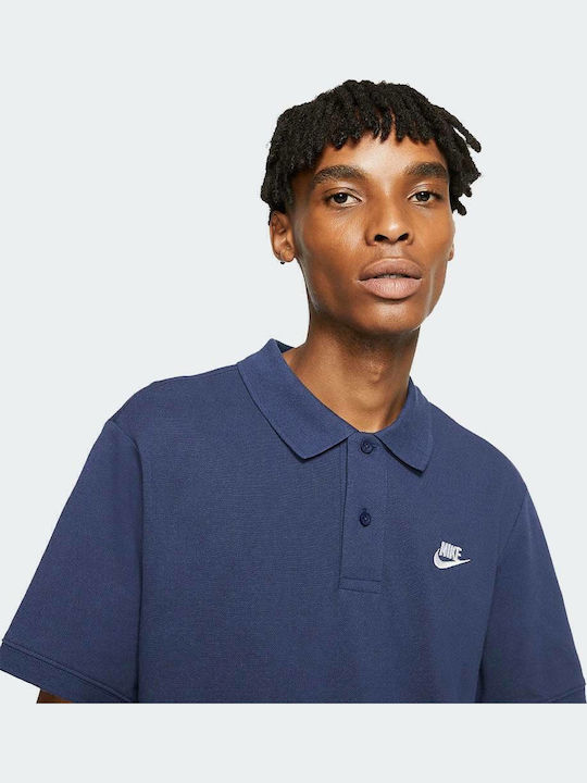 Sportswear Club Essentials Polo Μπλούζα Κοντομάνικη Navy