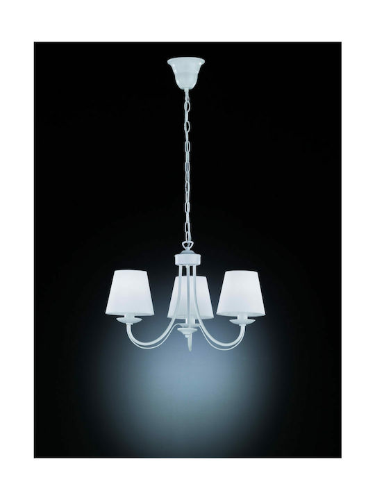 Trio Lighting Cortez Pendant Light White with Socket E14, E.14 47x150cm