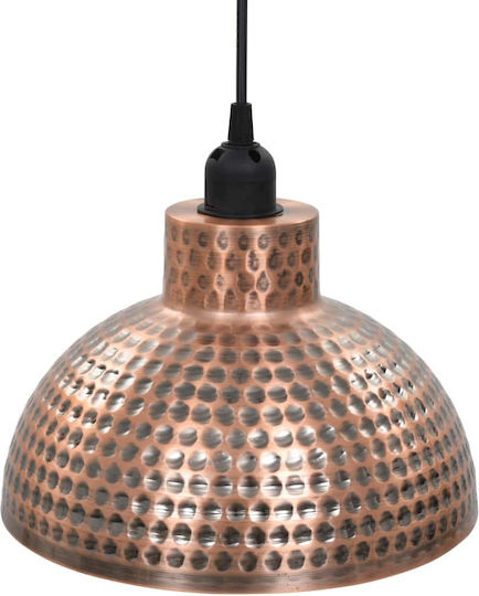 vidaXL Pendant Light Copper Bell with Socket E27 26x16cm