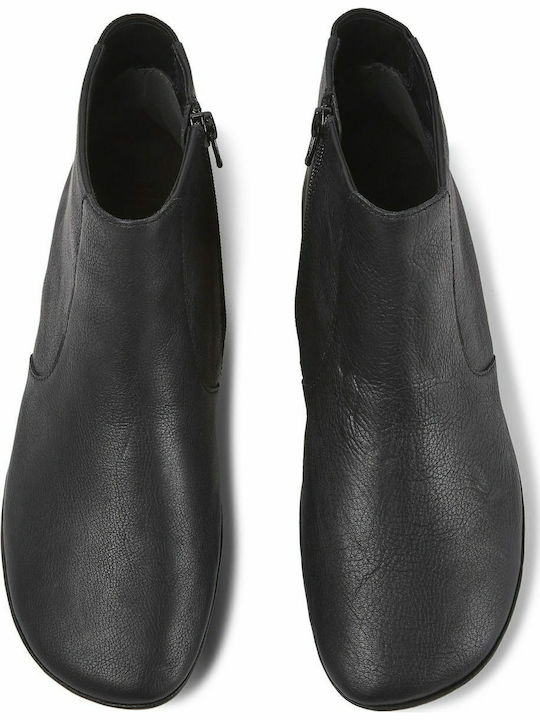 Right Leather Women's Ankle Boots Black