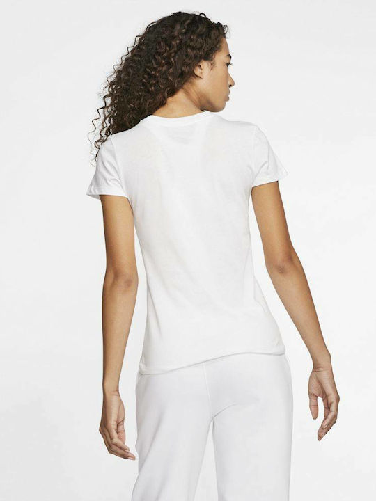 Nike Just Do It Αθλητικό Γυναικείο T-shirt Λευκό με Στάμπα