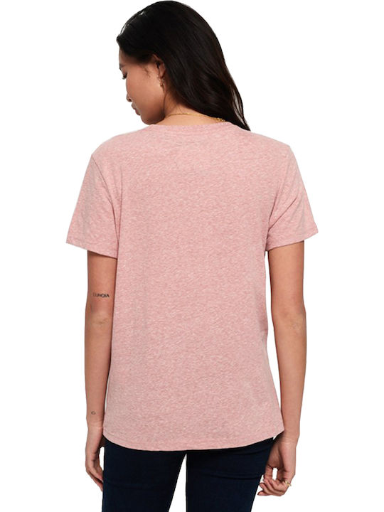 Superdry Real Glitter Sequin Entry Women's T-shirt Pink