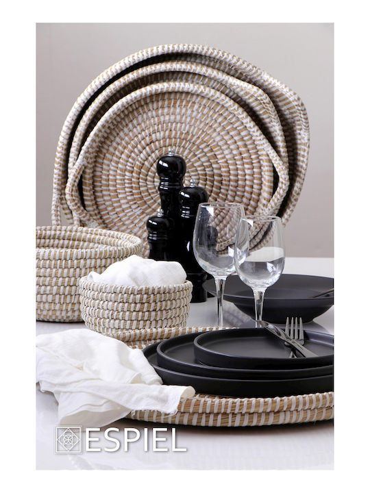 Espiel Bread Basket Wicker Beige 21x21x11cm