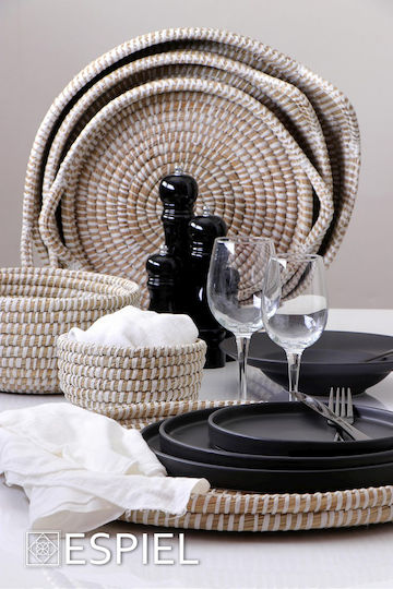 Espiel Bread Basket Wicker Beige 21x21x11cm