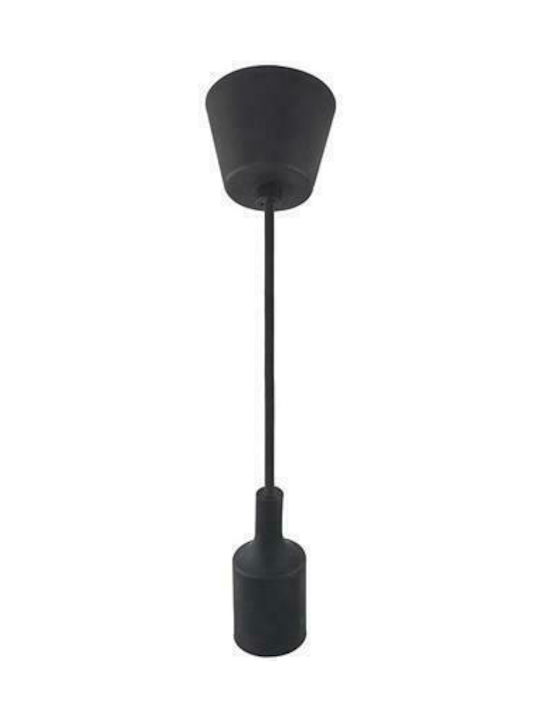 Horoz Electric Volta Hängelampe Schwarz mit Fassung E27 9cm.