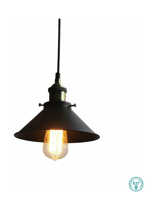 Home Lighting Dakar Hängelampe Schwarz mit Fassung E27 21x21x110cm.