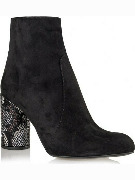 Wildleder Stiefeletten Damen Schwarz