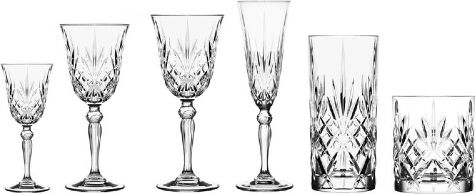 RCR Melodia Set of Glasses Liqueur/Ouzo made of Crystal Stemmed 50ml 6pcs