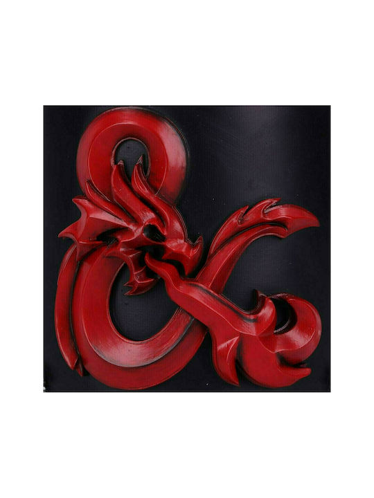 Nemesis Now Dungeons & Dragons Tankard Logo Ποτήρι Μπύρας από Πλαστικό σε Μαύρο Χρώμα