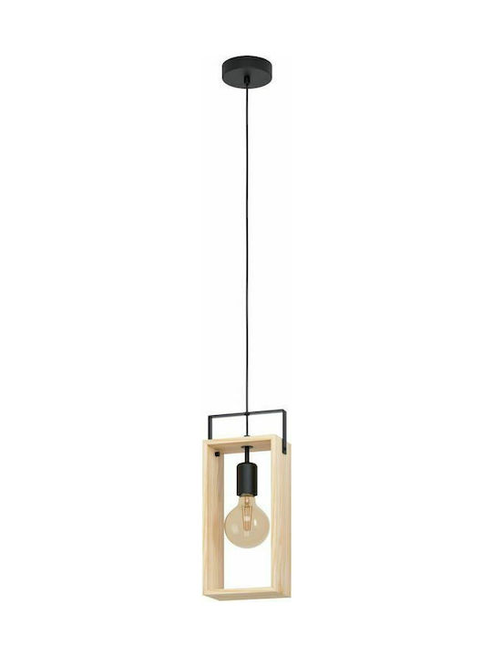 Eglo Littleton Висящо Осветително Тяло Черен с Цокъл E27 11x10x110см.
