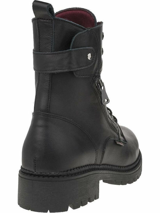Leather Women's Ankle Boots Black