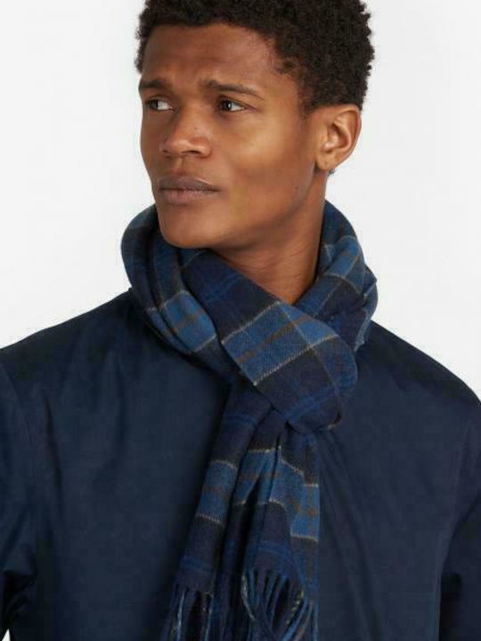 Barbour Men's Wool Scarf Navy Blue