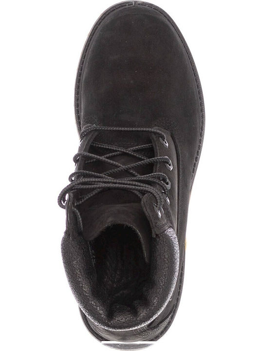 Buty 6inch Premium Δερμάτινα Γυναικεία Αρβυλάκια με Μεσαίο Τακούνι Μαύρα