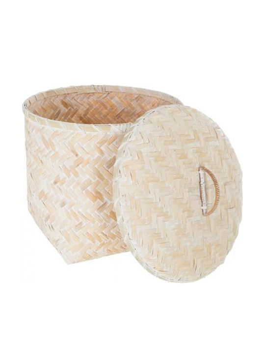 Bamboo Decorative Basket 35x35x42cm Atmosphera