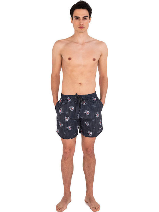 Ανδρικό Μαγιό Σορτς Off Black Floral 201.EM507.15-OFF-BLACK