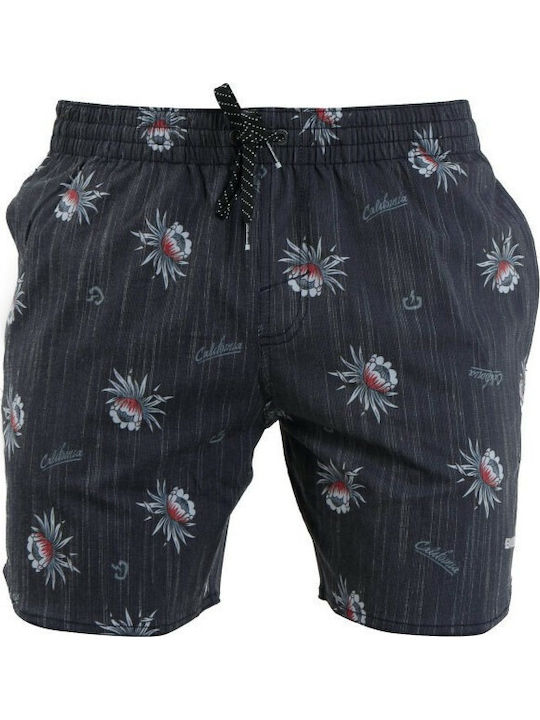Ανδρικό Μαγιό Σορτς Off Black Floral 201.EM507.15-OFF-BLACK