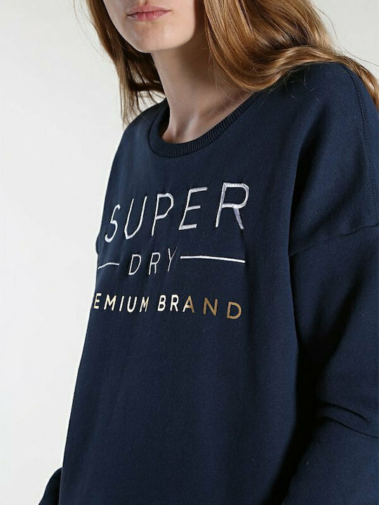 Applique Γυναικείο Φούτερ Navy Μπλε