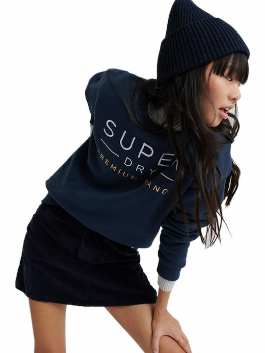 Applique Γυναικείο Φούτερ Navy Μπλε