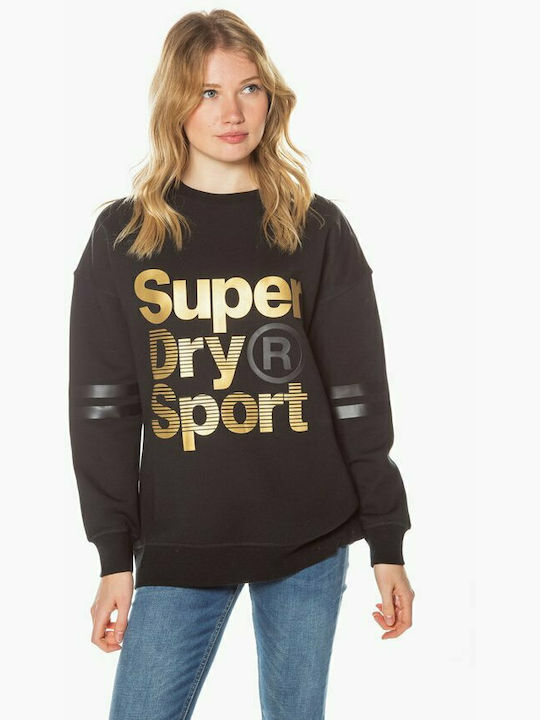 Superdry Gym Tech Gold Hanorac pentru Femei Negru