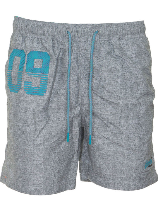 M D1 Men's Swimwear Shorts Gray with Patterns