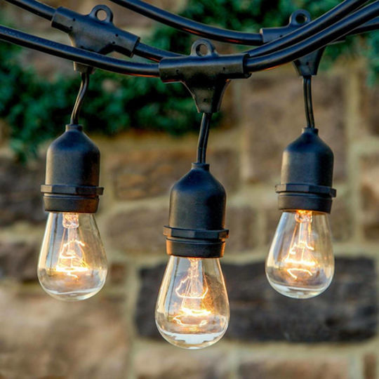 Hanging Solar Light Garland 3W 150lm with Warm White Light 3000K IP65