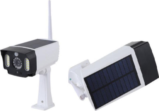 T-28 Solar Dummy Surveillance Bullet Camera with LED Lighting White